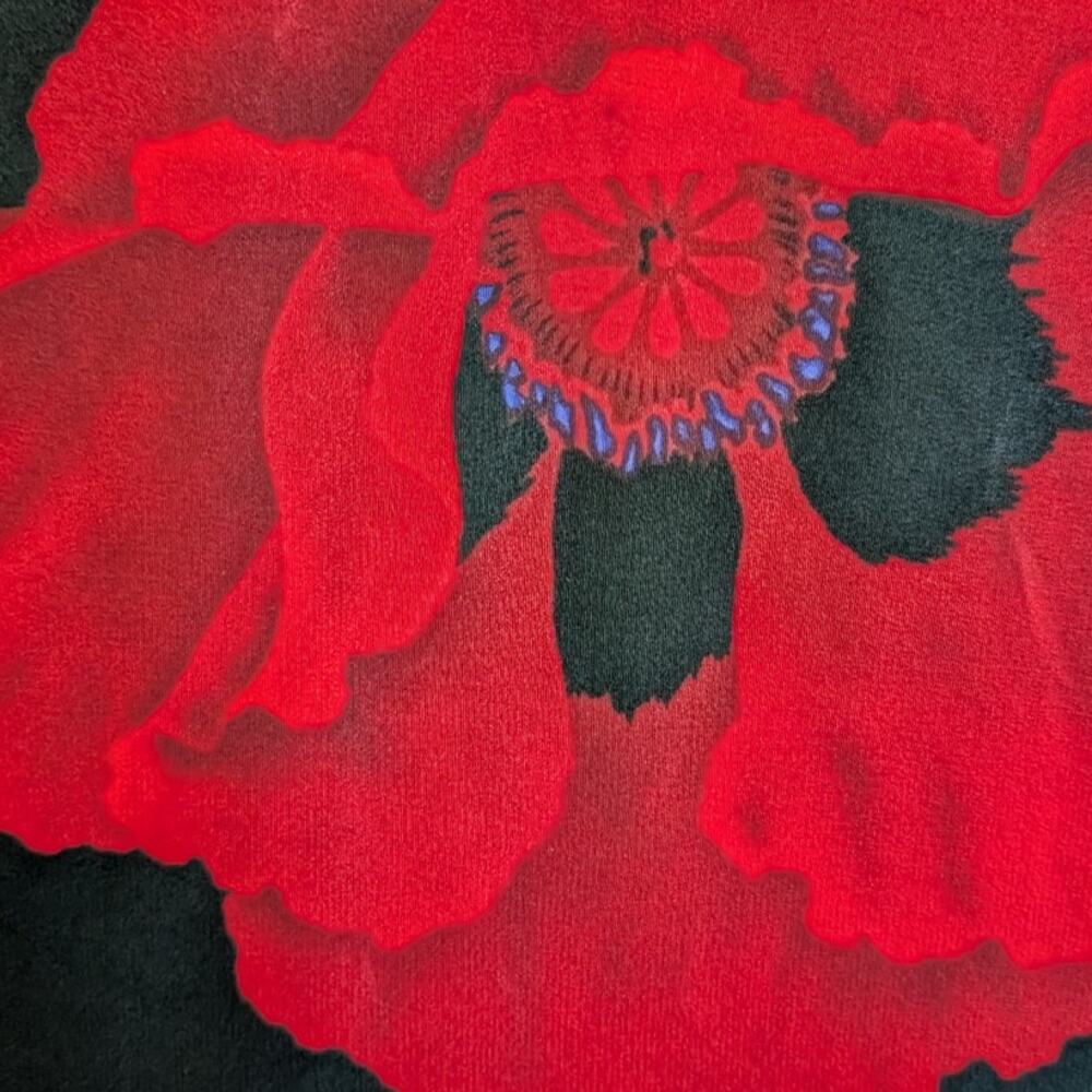 100% Silk Linda Allard Ellen Tracy Black Silk Poppy Blouse | Size 4P - Picture 5 of 5